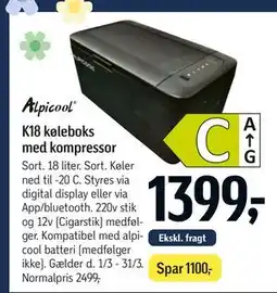 Føtex K18 køleboks med kompressor tilbud