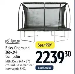 Føtex Onground 366x244 trampolin tilbud