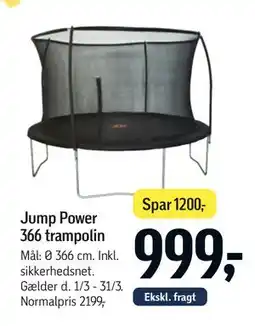 Føtex Jump Power 366 trampolin tilbud