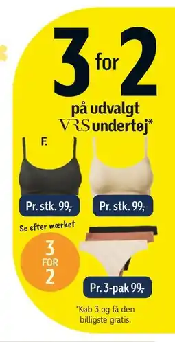 Føtex 3 for 2 på udvalgt VRS undertøj tilbud