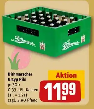 REWE DE Dithmarscher Urtyp Pils, EUR 11.99 tilbud