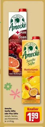 REWE DE Amecke Sanfte Säfte oder Plus Säfte, EUR 1.99 tilbud