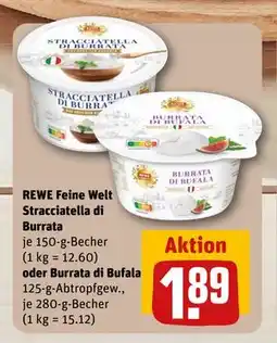 REWE DE REWE Feine Welt Stracciatella di Burrata oder Burrata di Bufala, EUR 1.89 tilbud