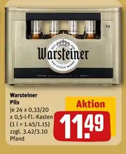 REWE DE Warsteiner Pils, EUR 11.49 tilbud
