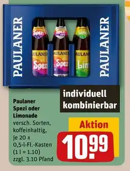 REWE DE Paulaner Spezi oder Limonade, EUR 10.99 tilbud