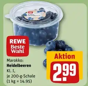 REWE DE Heidelbeeren, EUR 2.99 tilbud