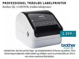 CBC Brother QL-1110NWBc trådløs labelprinter tilbud