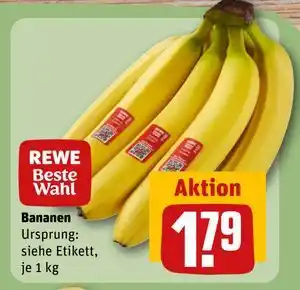 REWE DE Bananen, EUR 1.79 tilbud