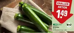 REWE DE Bio Zucchini, EUR 1.49 tilbud