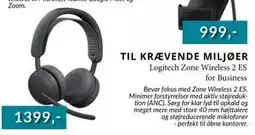 CBC Logitech Zone Wireless 2 ES for Business tilbud