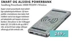 CBC Sandberg Powerbank 10000 PD20W+Wireless tilbud