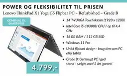 CBC Lenovo ThinkPad X1 Yoga G5 Flipbar PC – Refurbished – Grade B tilbud