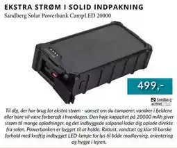 CBC Sandberg Solar Powerbank CampLED 20000 tilbud
