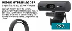 CBC Logitech Brio 505 1080p Webcam tilbud