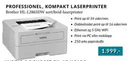 CBC Brother HL-L2865DW sort/hvid-laserprinter tilbud