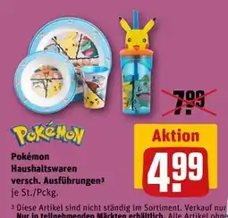 REWE DE Pokémon Haushaltswaren versch. Ausführungen³, EUR 4.99 tilbud