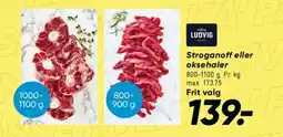 Bilka Stroganoff eller oksehaler tilbud