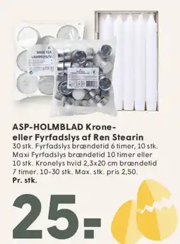 SPAR ASP-HOLMBLAD krone- eller fyrfadslys tilbud