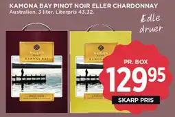 MENY Kamona Bay - Pinot Noir eller Chardonnay (3 L box) tilbud