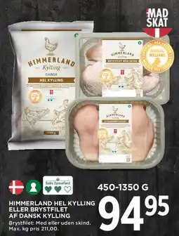 MENY Himmerland hel kylling eller brystfilet af dansk kylling tilbud
