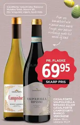 MENY Casalforte Valpolicella Ripasso / Campistor Bianco Veronese tilbud