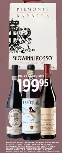 MENY Udvalg af italienske rødvine (Giovanni Rosso Barbera m.fl.) tilbud