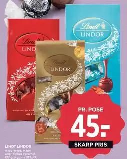 MENY Lindt Lindor (pose) tilbud