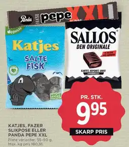 MENY Katjes / Sallos / Panda slikposer tilbud
