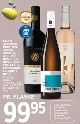 MENY Gran Appasso / Primitivo (pr. flaske) tilbud