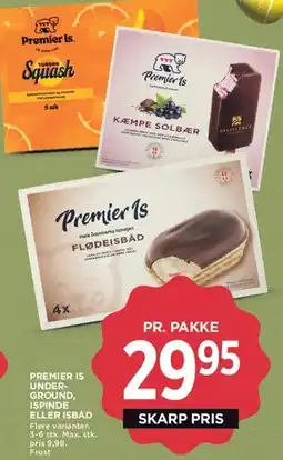 MENY Premier Is (ispinde / flødeisbar / pakker) tilbud
