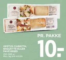 MENY Gestus ciabatta / baguette / pavé brød tilbud