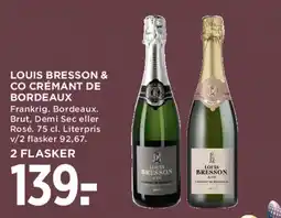 MENY Louis Bresson & Co. Crémant de Bordeaux (2 flasker) tilbud