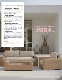 Daells Bolighus SOFA, 2 STOLE & BORD tilbud