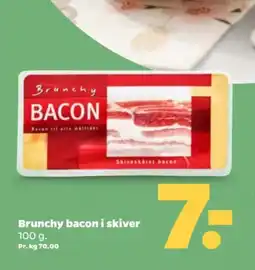 Netto Brunchy bacon i skiver tilbud