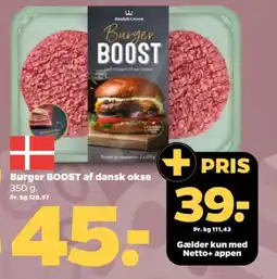 Netto Burger Boost af dansk okse tilbud