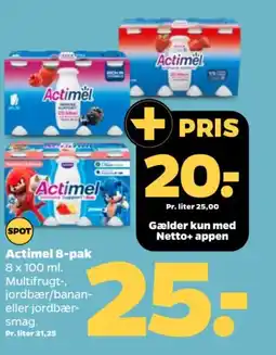 Netto Actimel 8-pak tilbud