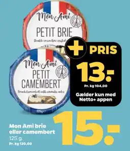 Netto Mon Ami brie eller camembert tilbud