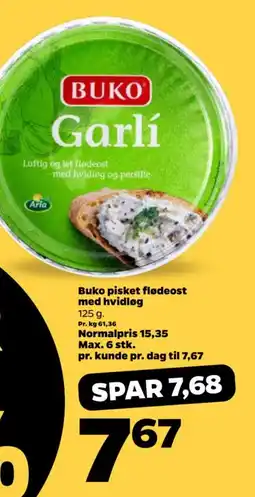 Netto Buko pisket flødeost med hvidløg tilbud
