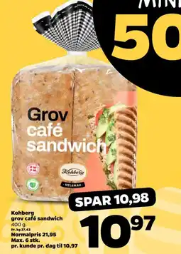 Netto Kohberg grov café sandwich tilbud