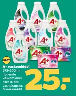 Netto A+ vaskemiddel tilbud