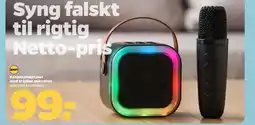 Netto Karaokehøjttaler med trådløs mikrofon tilbud