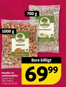 Løvbjerg Mandler el. cashewnødder tilbud