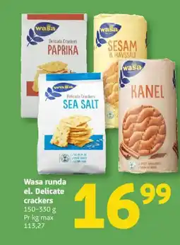 Løvbjerg Wasa runda el. Delicate crackers tilbud