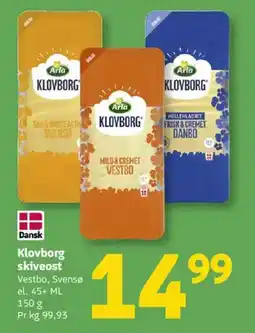 Løvbjerg Arla Klovborg skiveost tilbud