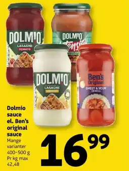 Løvbjerg Dolmio sauce el. Ben's original sauce tilbud