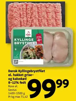 Løvbjerg Dansk Kyllingebrystfilet el. hakket grise- og kalvekød 8-12% fedt tilbud