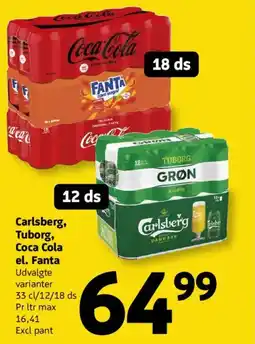 Løvbjerg Carlsberg, Tuborg, Coca Cola el. Fanta tilbud
