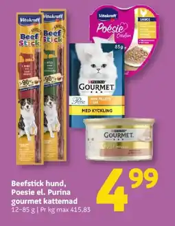 Løvbjerg Beefstick hund, Poesie el. Purina gourmet kattemad tilbud