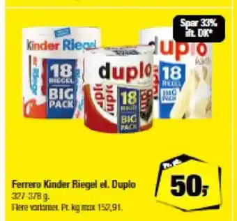 Calle Ferrero Kinder Riegel el. Duplo tilbud