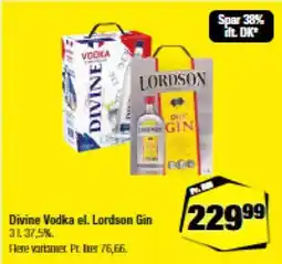 Calle Divine Vodka el. Lordson Gin tilbud